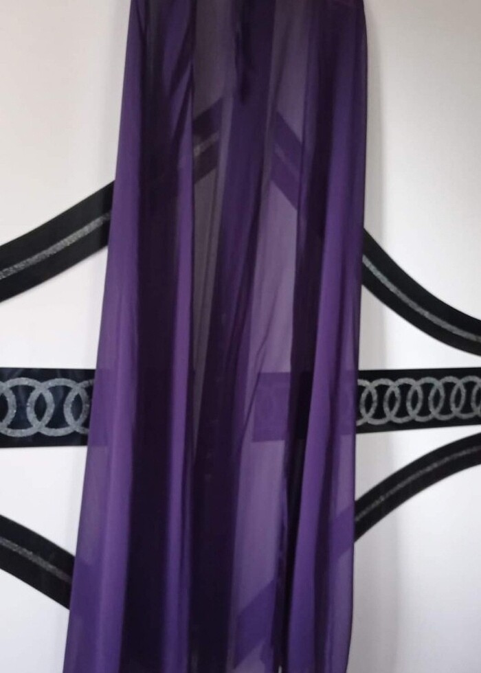 Pelerinli abiye elbise  - Görsel 2