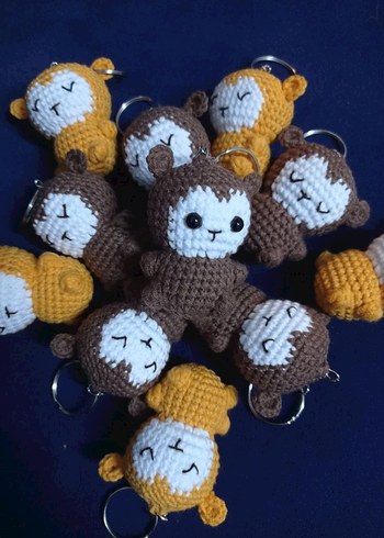 Renkli Örgü Bohem Kadın Anahtarlık - Görsel 2