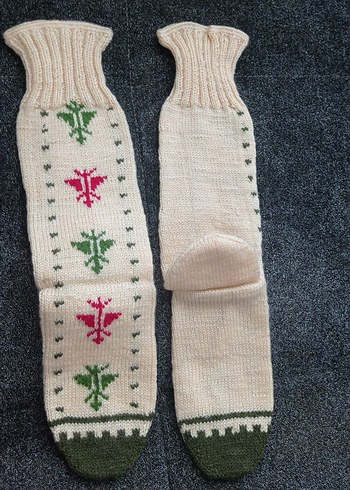 Yeşil Gri  kadın Çorap - Görsel 13