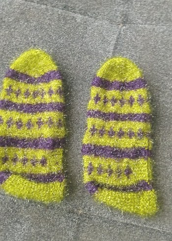 Yeşil Gri  kadın Çorap - Görsel 2