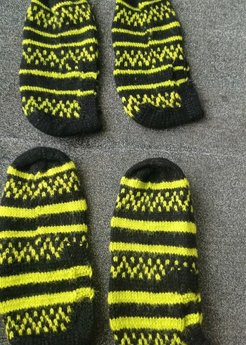 Yeşil Gri  kadın Çorap - Görsel 4