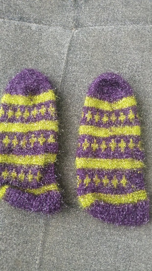 Yeşil Gri  kadın Çorap - Görsel 3