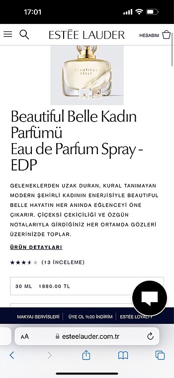  Beden Renk Este Lauder Beautiful Belle Parfum