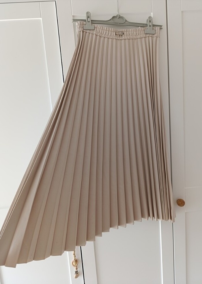 Koton deri plise etek - Görsel 3