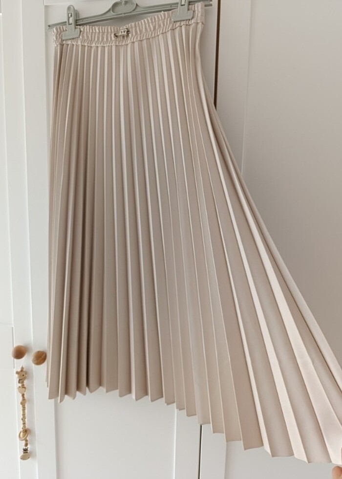 Koton deri plise etek - Görsel 4