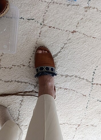 38 Beden kahverengi Renk Fabrika espadril 