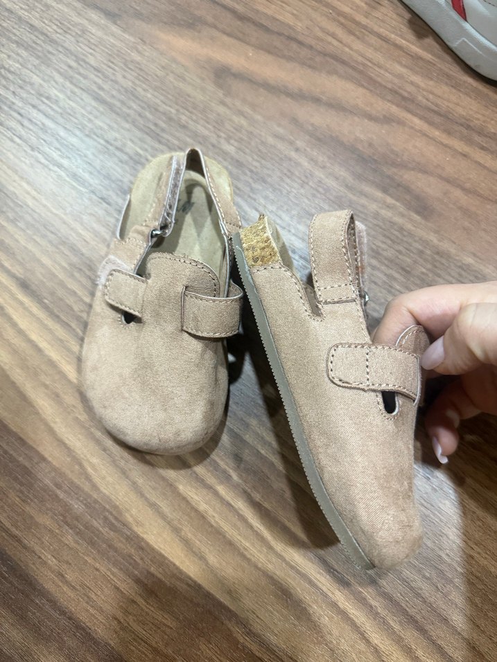 Bej Süet Tokalı  Çocuk Terlik - Görsel 2