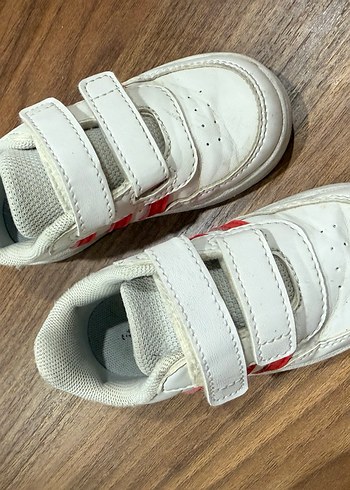 Kız Çocuk Beyaz Cırt Cırtlı Spor Ayakkabı - Görsel 4