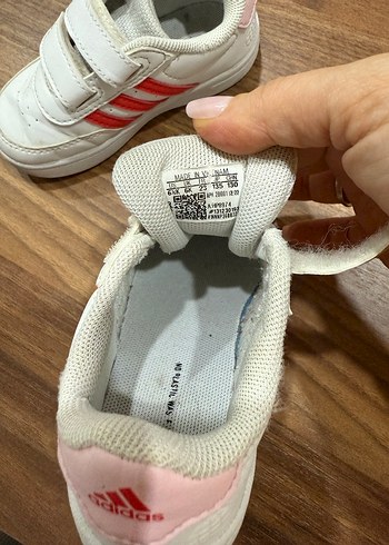 Kız Çocuk Beyaz Cırt Cırtlı Spor Ayakkabı - Görsel 5