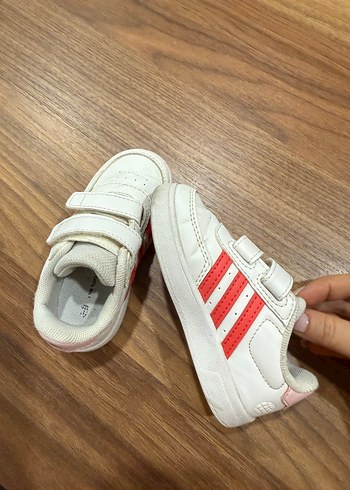 Kız Çocuk Beyaz Cırt Cırtlı Spor Ayakkabı - Görsel 2