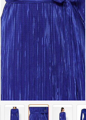 lavivert Uzun Kollu piliseli Kadın Elbise - Görsel 2