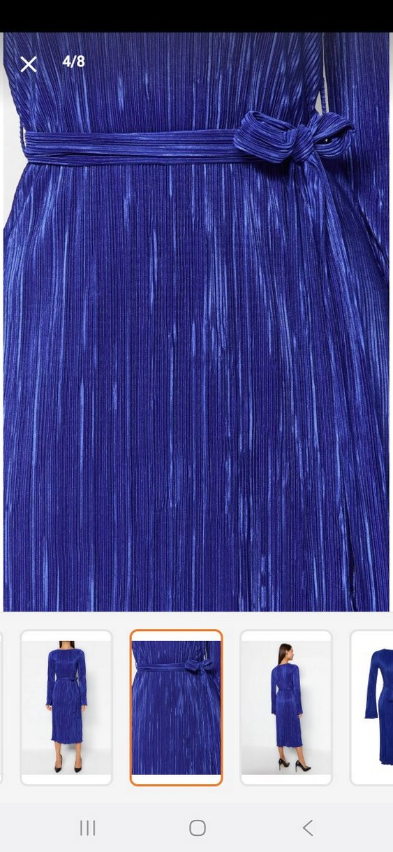 lavivert Uzun Kollu piliseli Kadın Elbise - Görsel 2