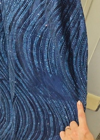 parlement mavisi elbise - Görsel 6