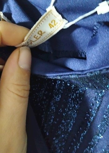 parlement mavisi elbise - Görsel 5