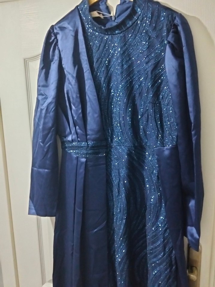 parlement mavisi elbise - Görsel 3