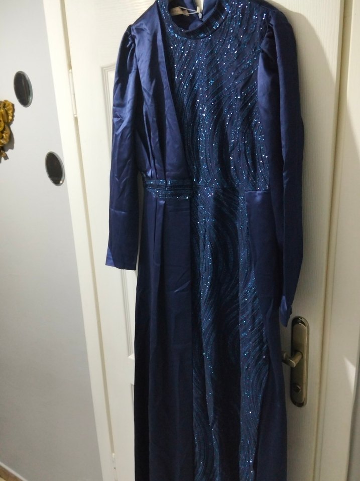 parlement mavisi elbise - Görsel 4