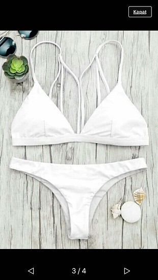 Beyaz brazilian bikini