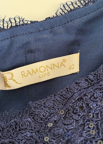 Lacivert V Yaka Uzun Abiye Elbise - Görsel 5