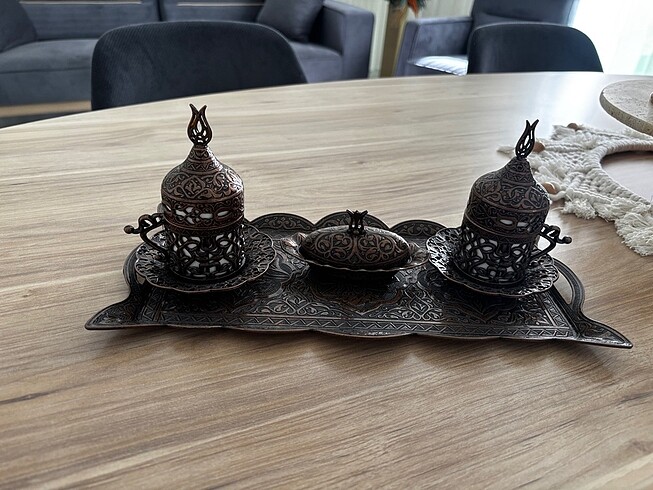 Bakır kahve seti