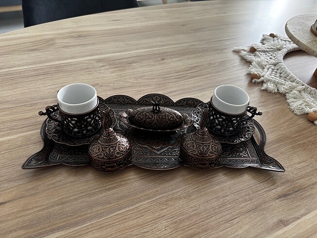 Paşabahçe Bakır kahve seti