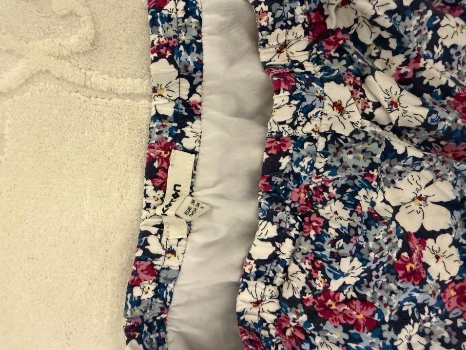 Çiçek Desenli Volanlı Midi Hamile Eteği - Görsel 2