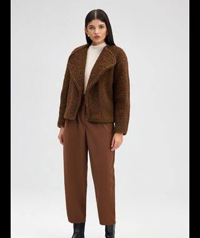 s Beden kahverengi Renk Touche prive peluş mont