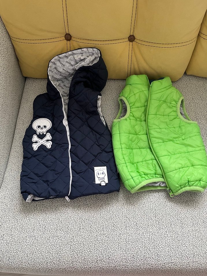 Erkek Çocuk Ekose Desenli Kapüşonlu Yelek - Görsel 2