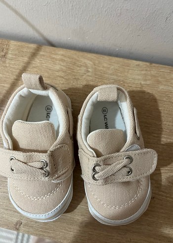 Bej Erkek Bebek İlk Adım Ayakkabısı Velcro - Görsel 2