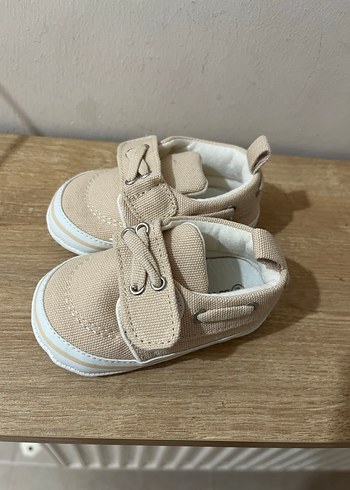Bej Erkek Bebek İlk Adım Ayakkabısı Velcro - Görsel 4