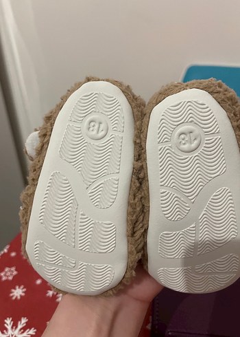 Kızlar için Kahverengi Kürklü Sıcak Terlik - Görsel 3