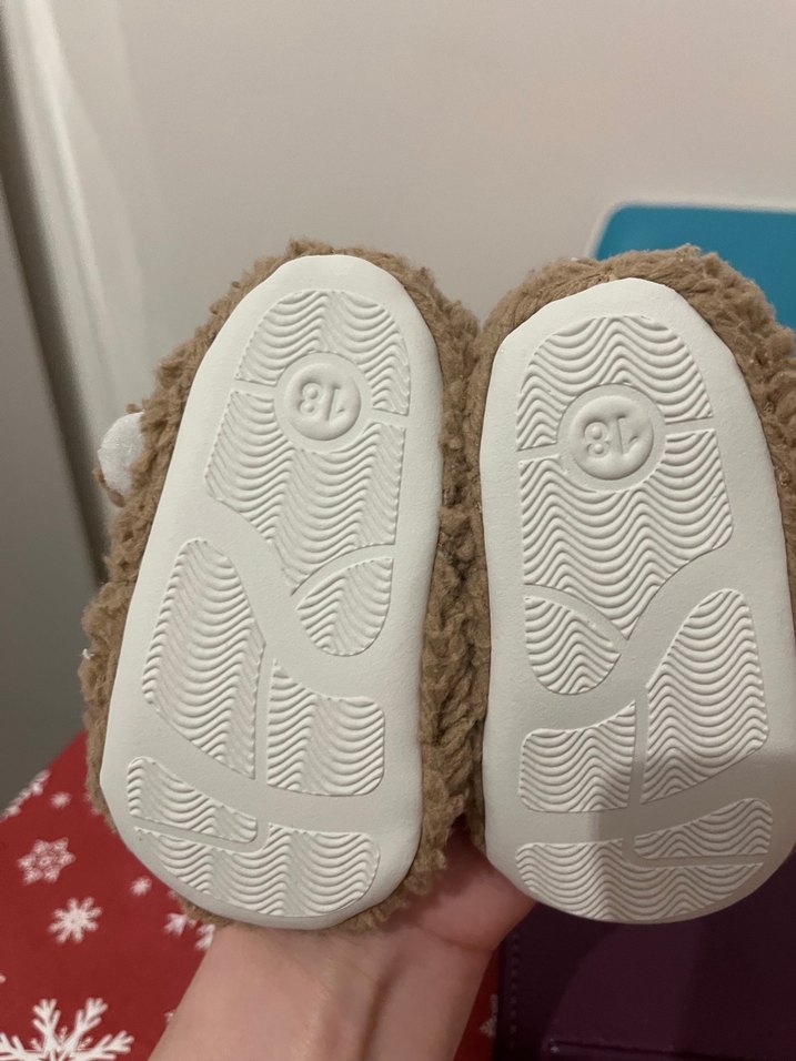 Kızlar için Kahverengi Kürklü Sıcak Terlik - Görsel 3