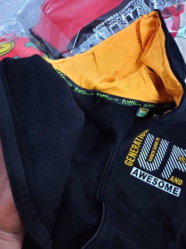 Erkek Siyah Kapüşonlu Fermuarlı Sweatshirt - Görsel 2