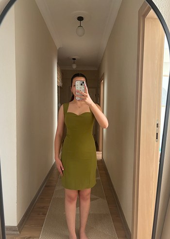 Sade ve Şık Straplez Hamile Elbisesi - Görsel 6