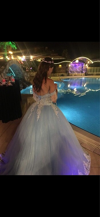 Diğer Bebe mavisi nişanlık güpür model