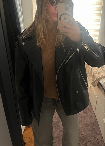 Zara Zara deri ceket oversized