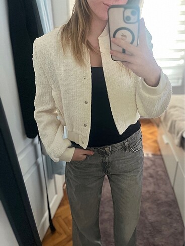 Zara krem rengi ceket