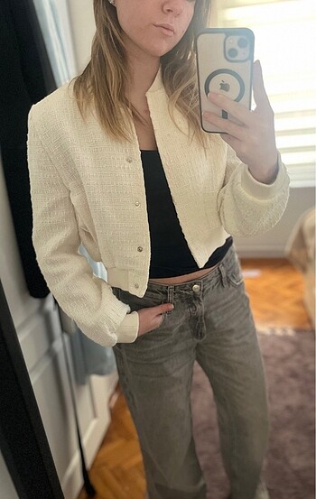 Zara Zara krem rengi ceket