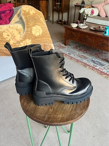 Balenciaga military style ankle boots