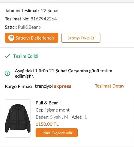 Pull and Bear pull and bear şişme mont