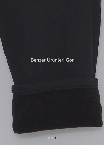 11-12 Yaş Beden siyah Renk Erkek çocuk baskılı polar astarlı pantolon