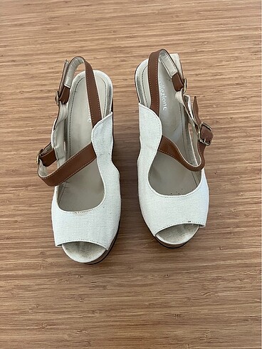 Collezione yazlık keten ayakkabı12 cm topuk boyu