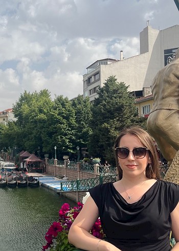 s Beden Drapeli Siyah Kadın Bluz