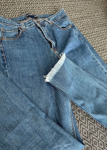 36 Beden Kadın Mavi Regular Fit Denim Kot Pantolon