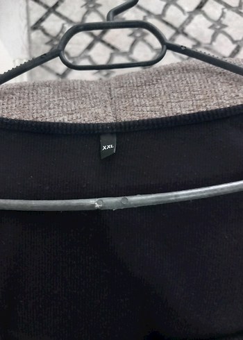 Siyah Süet Kadın Kısa Kollu Tişört - Görsel 2