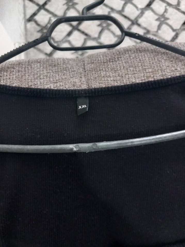 Siyah Süet Kadın Kısa Kollu Tişört - Görsel 2