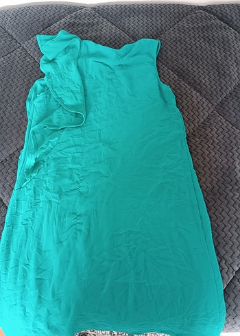 ıntımıssımı Turkuaz Drapeli Midi Kadın Elbise - Görsel 2