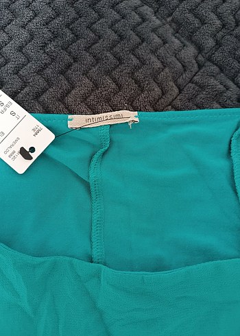 ıntımıssımı Turkuaz Drapeli Midi Kadın Elbise - Görsel 4