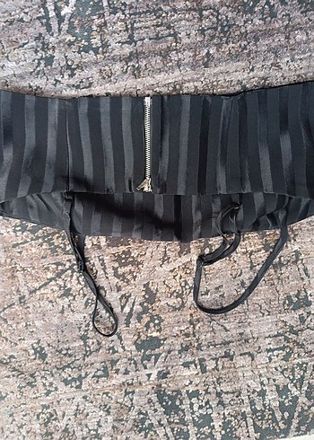 Gri Zebra Desenli Straplez Bustiyer - Görsel 6