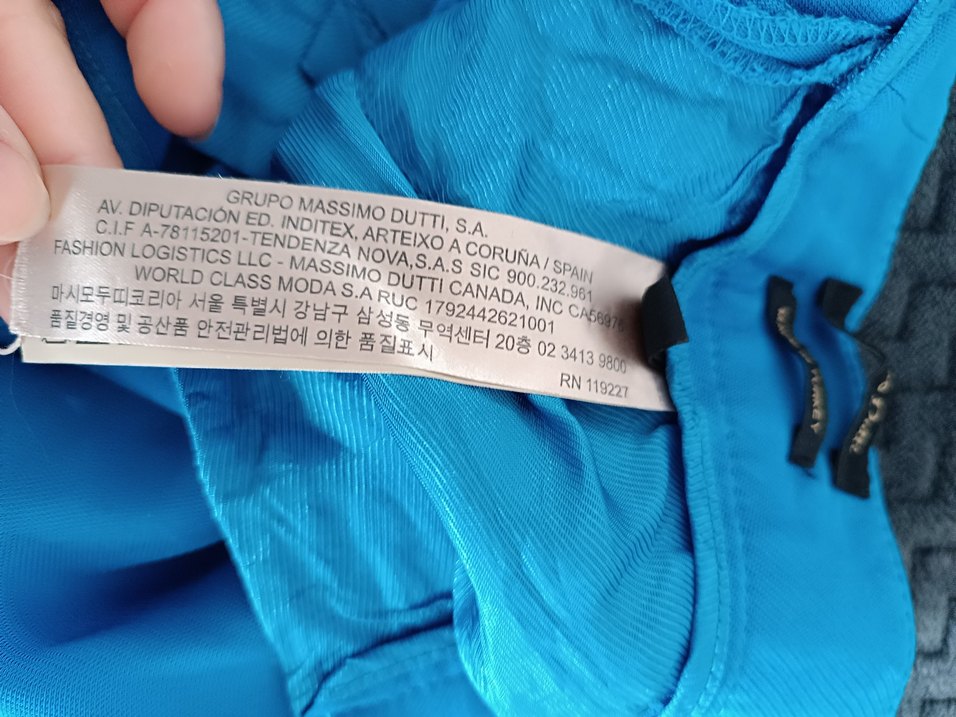 Massimo Dutti Kadın Mavi Kemerli Kumaş Pantolon - Görsel 3