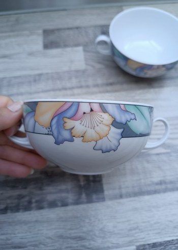 Bavaria Çiçek Desenli Pastel Renkli 4 Kase - Görsel 6